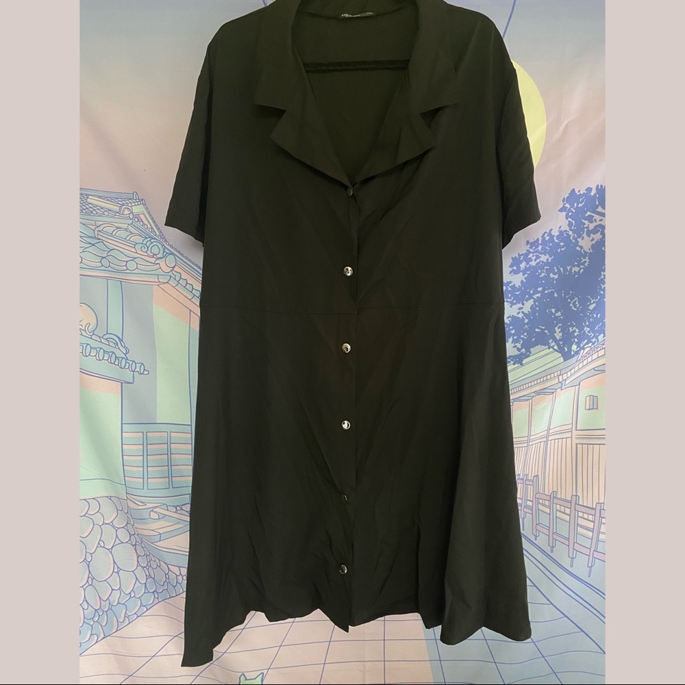 Shein Curve Black Dress with Snaps (4X)